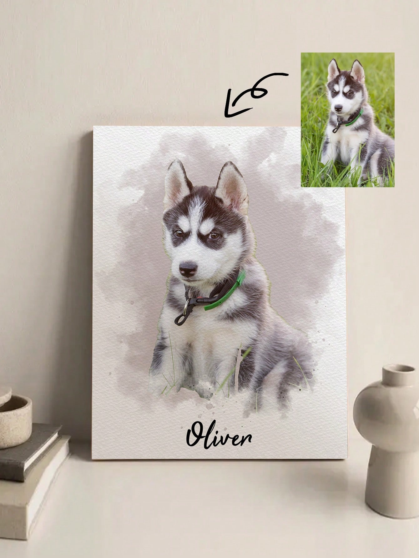 Marco de Fotos Personalizado c - Pet Portrait Custom reseña y precio